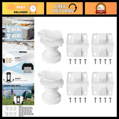 Cooler Replacement Parts Sets with Cooler Plastic Hinges, Cooler Standard Drain