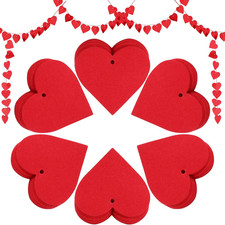 6 Sets 300 Pieces Valentine Heart Shape Paper Cutouts Blank Heart Confetti Heart