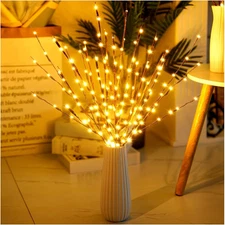 4 Pack Led Branch Light Battery Operated Lighted Branch Vase Filler Willow Tree