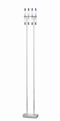 Stehleuchte 8 Flammig Chrom Glas Höhe 178cm Standleuchte - Bild 1 von 2