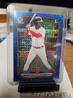 2026 Bowman Chrome 1st Justin Gonzalezz Blue Mojo Refractor 001/150