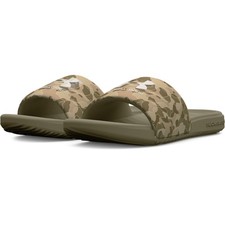 Under Armour 3024434 Men's UA Ansa Graphic Fix Slides, Federal Tan, Size 8