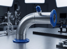 HIGH VACUUM | 90° ELBOW WELDMENT | 316LSS | NW50 + 1/4" M-VCR | CONFLAT