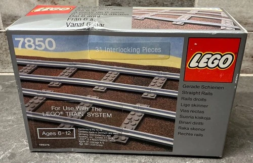 “VINTAGE” Lego 7850 Straight Train Track “NEW FACTORY SEALED”