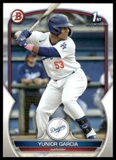 2023 Bowman #BP-142 Yunior Garcia Prospects