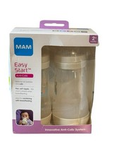 NIB MAM Easy Start Anti-Colic 2-pack Baby Bottles Med Flow 2 months