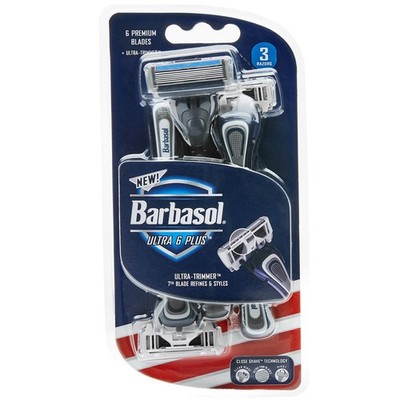 Ultra 6 Plus Premium Disposable Razor, 3 Count