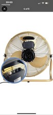 Schallen 18" Champagne High Velocity Cold Air Circulator Adjustable Floor Fan