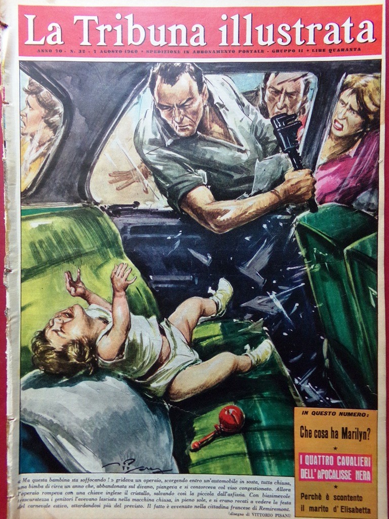 La Tribuna Illustrata 7 Agosto 1960 Marilyn Monroe Bandaranaike Olimpia Filippo