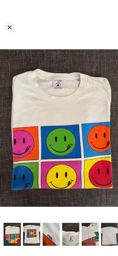 Vintage 90s Freeze New York Smiley Face Pop Art Single Stitch T Shirt XL