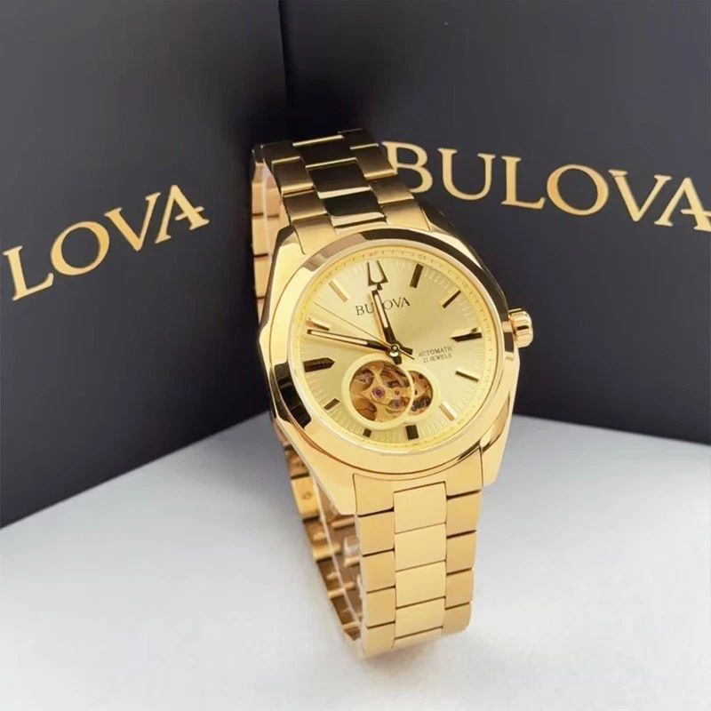 Bulova Men's Surveyor 97A182 Champagne Dial Stainless Steel Automatic Watch 39mm