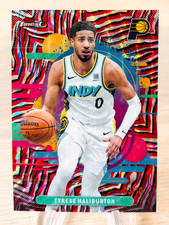 2025-26 TOPPS FINEST TYRESE HALIBURTON UNCOMMON RED BLACK GEOMETRIC SSP #03/10!