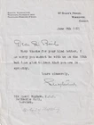 Letter Signed by 9th Earl of Shaftesbury Joined Army in 1891,WW1