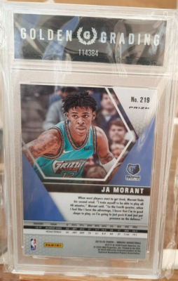 Ja Morant 2019 Panini Mosaic Reactive Orange #219 RC - GG 9 - Mint