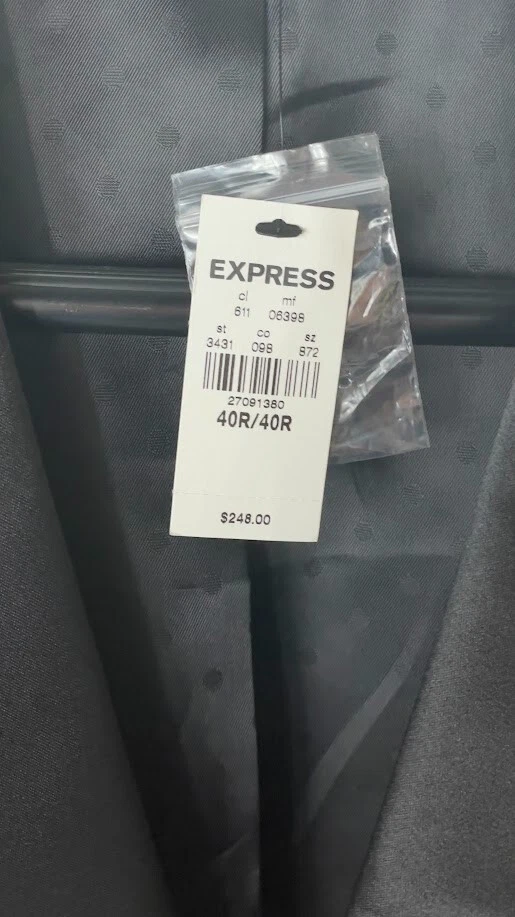 NUEVO CON ETIQUETAS Express Hombre Terciopelo "Fotógrafo" Traje Chaqueta, Ajustado 40R 27091380 Foto 3 de 4