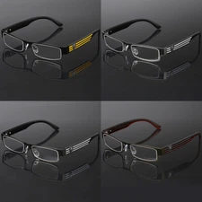 Rectangular Frame Clear Lens Non Prescription Men Women Performance Eye Glasses