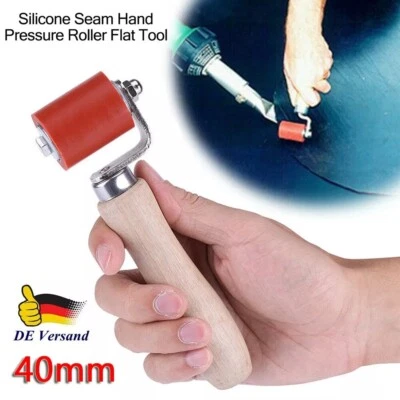 Hand-Andrückrolle 40mm Dachdecker Hitzebeständig Silikon Andrückwalze Werkzeug - Bild 1 von 4