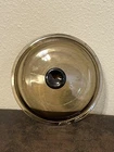 Vintage Vision Ware Amber Pyrex V-1-C  replacement LID 6 inch- Clean