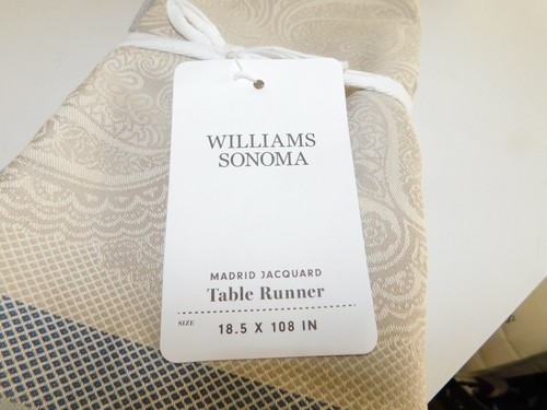 Williams Sonoma Madrid Jacquard Tischläufer 18,5" x 108" Neu mit Etikett - Bild 4 von 4