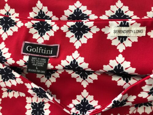 Golftini Damen (L) Serendipity 18" Pull On Golf Skort mit Taschen rot/schwarz/weiß - Bild 5 von 6