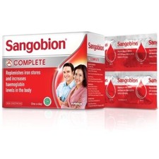 1X Sangobion 100'S Repone Tiendas de Hierro Aumenta Hemoglobina Entrega Rápida