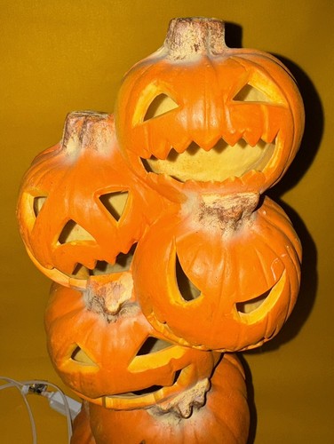 1993 Trendmasters Lighted Halloween Stacked Pumpkins Foam Mold (WORKS) B1 - Picture 2 of 8