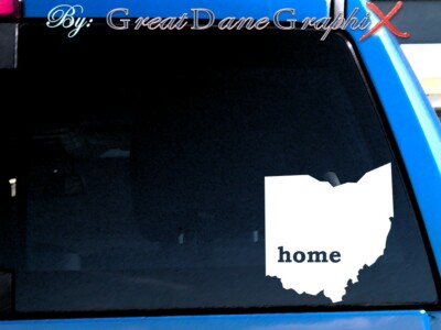 Ohio Home, Heart, Native, Roots, Proud, State - Vinyl Decal Sticker 