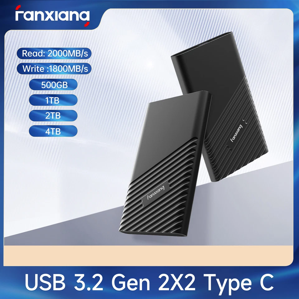 Fanxiang Tragbar Externe SSD 500GB 1TB 2TB Portable SSD 2050MB/s USB Festplatte - Bild 3 von 4