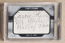 2021 Topps Casey Stengal Yankees HOF NY Mets Inscript Authentic 1/1 Signed Card
