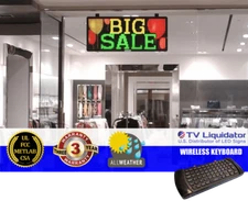 RGY 31"x13" Outdoor LED Sign Programmable Scrolling Message Display Board Open