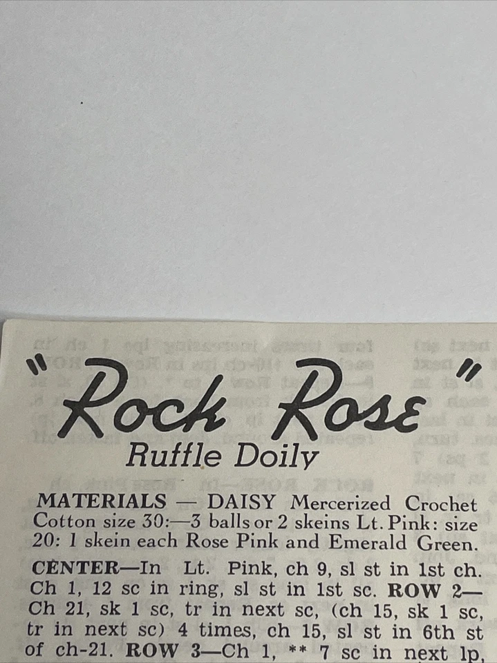 Tapete con volantes Lily Rock Rose patrón de ganchillo D11 Foto 3 de 4