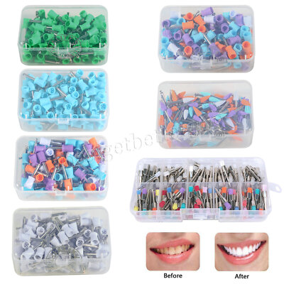Lot De 100/200 Pièces - Cups Et Brosses De Polissage Dentaire à Embout 'Latch'