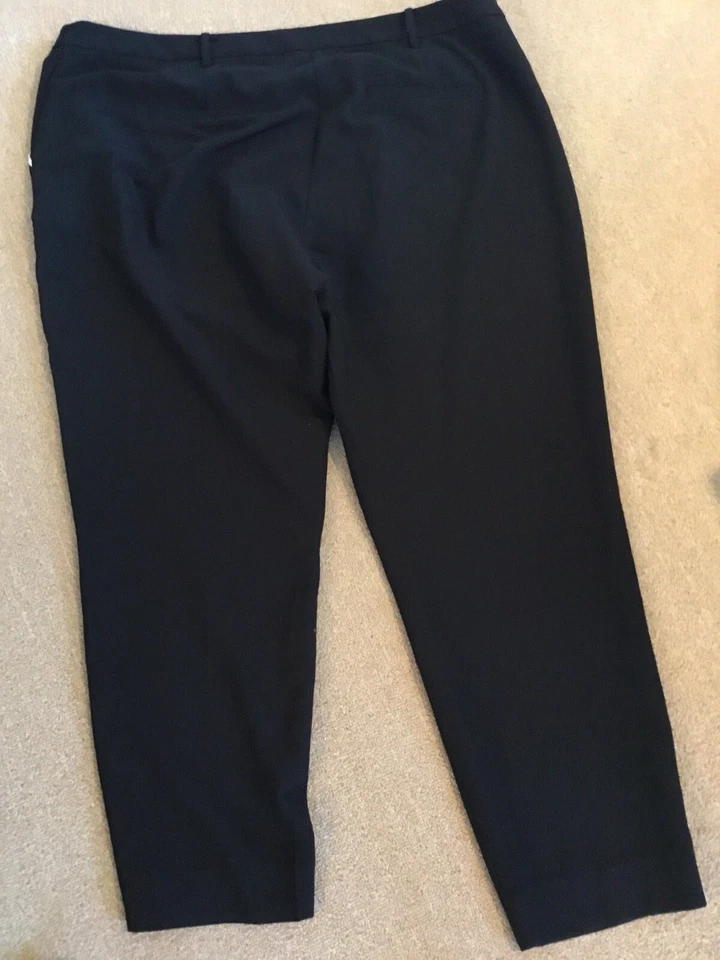 Nuevos Pantalones Junarose Mujer Talla 20 Negros Plisados Delanteros con Bolsillos Bordados Blancos Ret$89 Foto 2 de 3