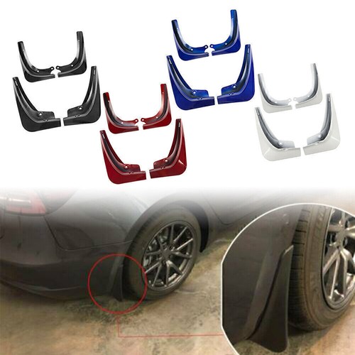 Car Mud Flaps MudFlaps Splash Guard Mudguard For Tesla Model 3 2017-2022 Black - Picture 5 of 6