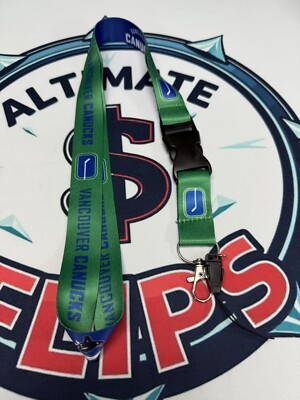 Vancouver Canucks Hockey Lanyard Detachable Clip Two Colors Green