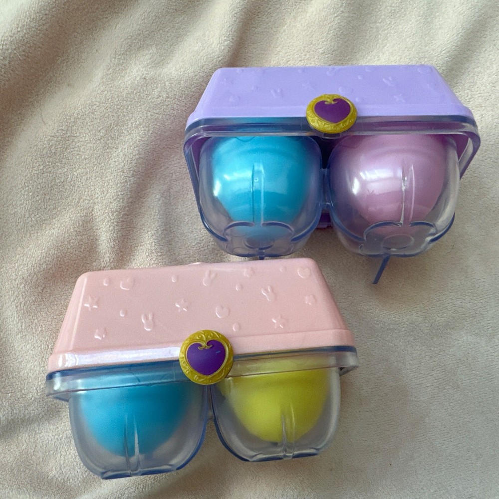 2020 Polly Pocket Surprise Eggs Accessories Easter, Lot Of 2 (4 Eggs) NO FIGURES
