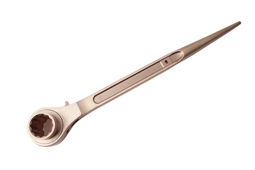 Spark Proof Non Spark Al/Be Brass/Copper Scaffold Socket Podger Ratchet Spanner - Picture 2 of 8