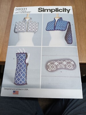 Simplicity 9331 Sewing Pattern HotCold Shoulder Wrap Mask Wrist Wrap
