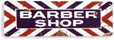 TIN SIGN Barber Shop, Rustic, Barber Shop, Shave, Barber Pole, Metal Décor, A901