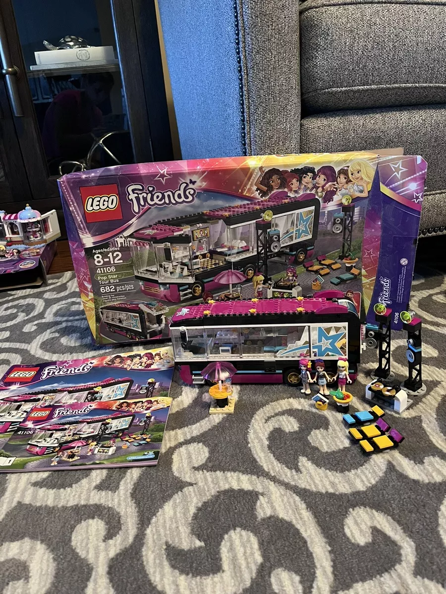 Friends Pop Star Tour Bus 41106 100% Complete With Mini Figs And Manuals | eBay