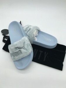 puma fenty slides blue