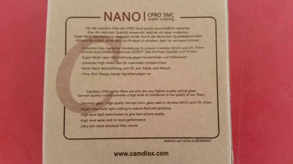 CAMDIOX CPRO 62mm SMC UV protection filter for camera lens £10 - Image 2 of 2
