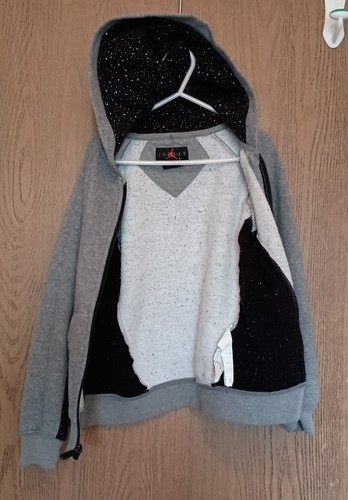 Air Jordan Sweatshirt With Hood Full Zipper Front Pockets Youth Size 6 To 7 Yrs - Picture 5 of 10