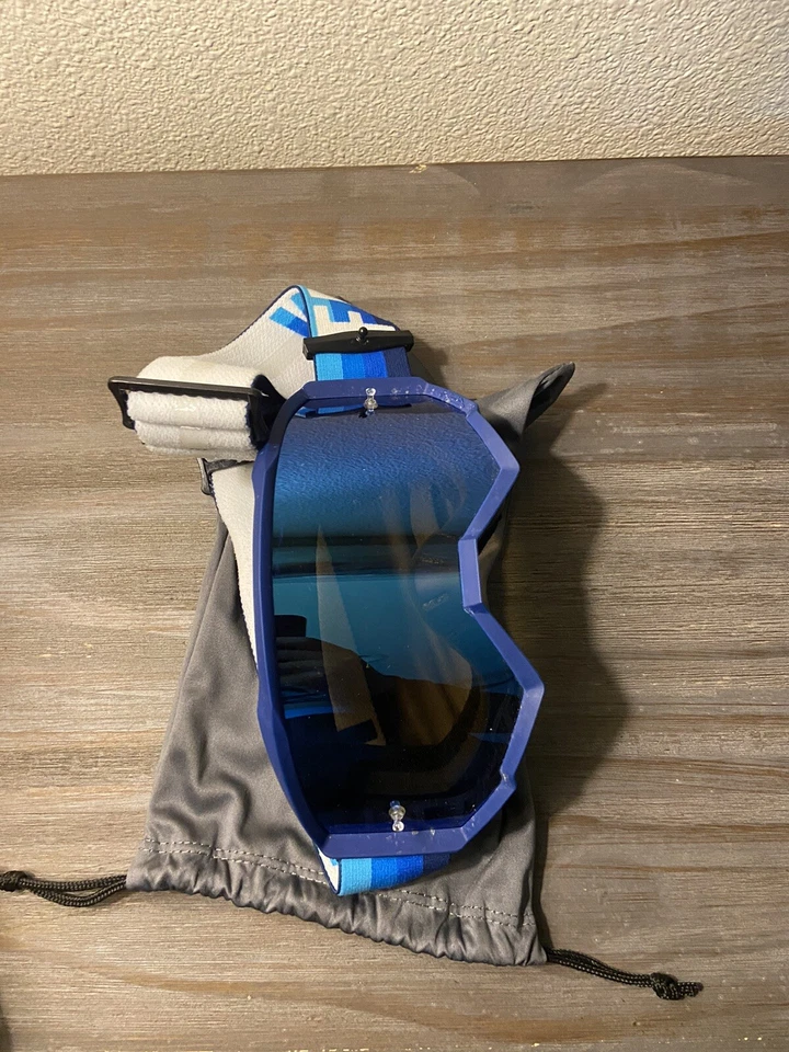 GAFAS FLY RACING ZONE - NEGRO/AZUL - LENTE ESPEJO/HUMO AZUL CIELO Foto 3 de 3