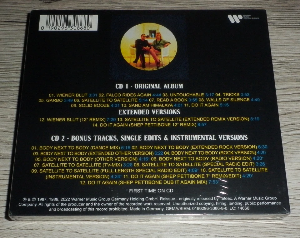 FALCO Wiener Blut 2CD 1988/2022 Deluxe Edition Warner 12" Mixes Einzelhaft OVP** - Bild 2 von 4