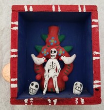 Vintage Dia De Los Muertos miniature Shadowbox #115