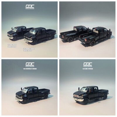 1:64 GOC Kodiak & GMC Topkick C4500 Muscle Pickup Truck Black