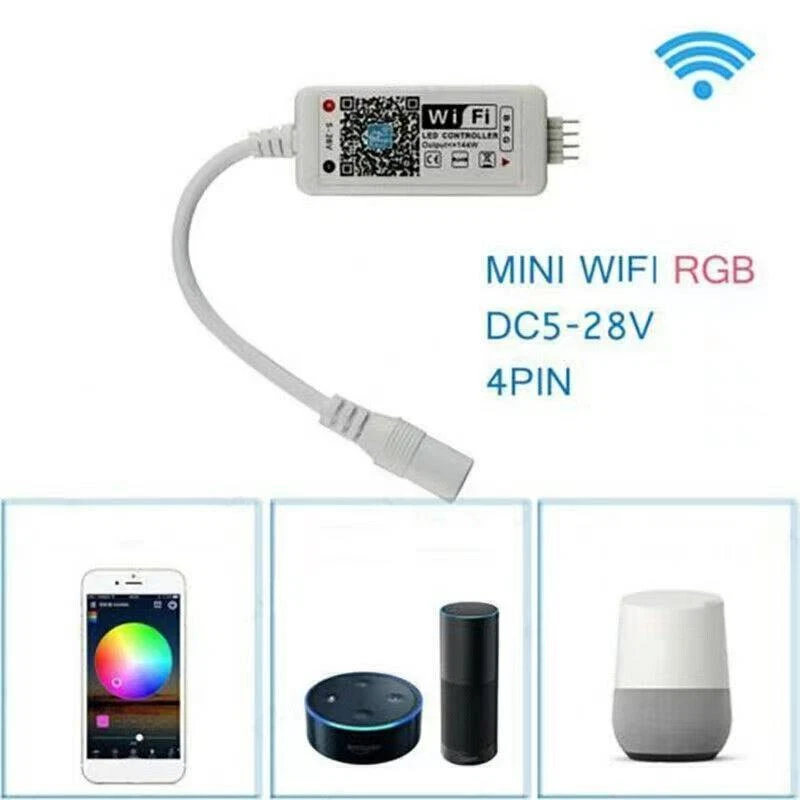 WiFi Smart RGB LED Strip Lamp Phone Controller For Google  Home APP Control - Image 3 of 4