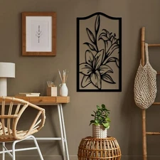 Flower Metal Wall Art, Metal Wall Decor, Wall Hangings, Minimalist Wall Art