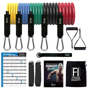 5 Stackable Exercise Bands up to 150lb UPOWEX Unbreakable Resistance Bands Set